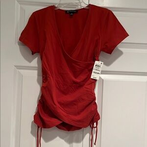 H&M Women's Red Wrap Top